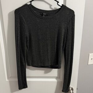 Forever 21 Dark Gray Long Sleeve Top